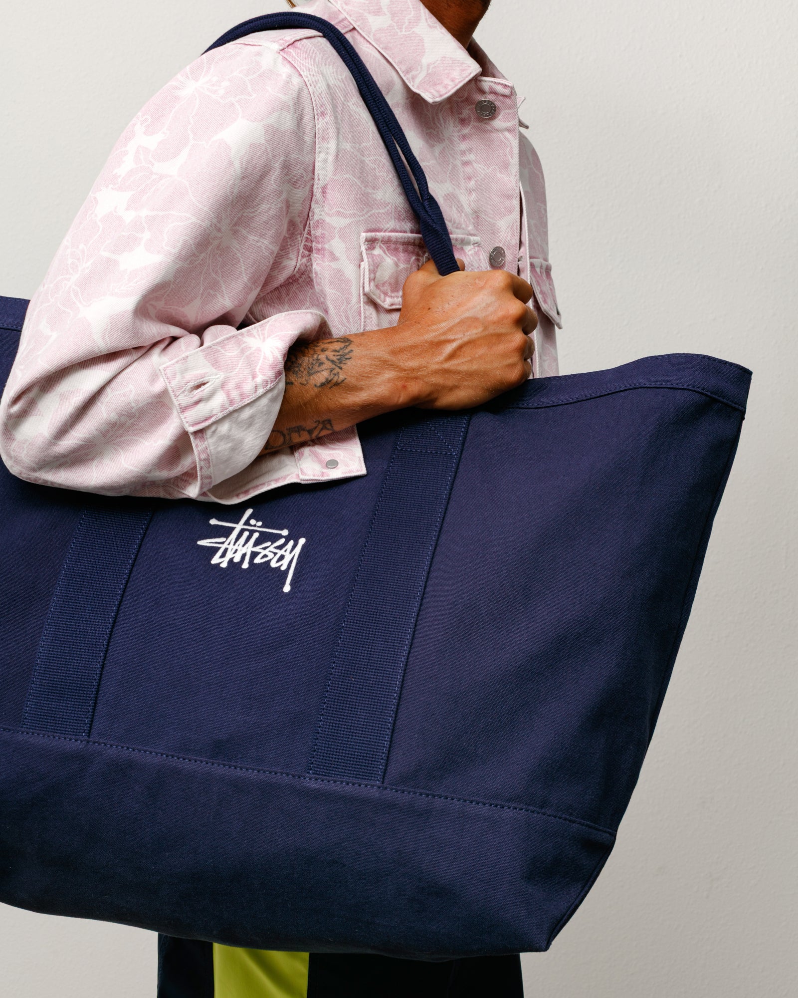 Canvas Extra Large Tote - Navy | Accessories | Stüssy Japan