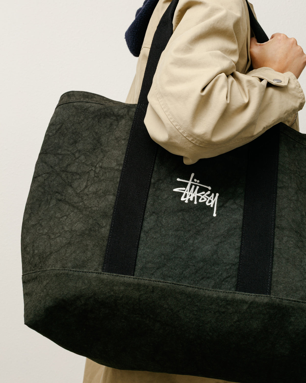 Canvas Extra Large Tote – Washed Black | Accessories | Stüssy Japan