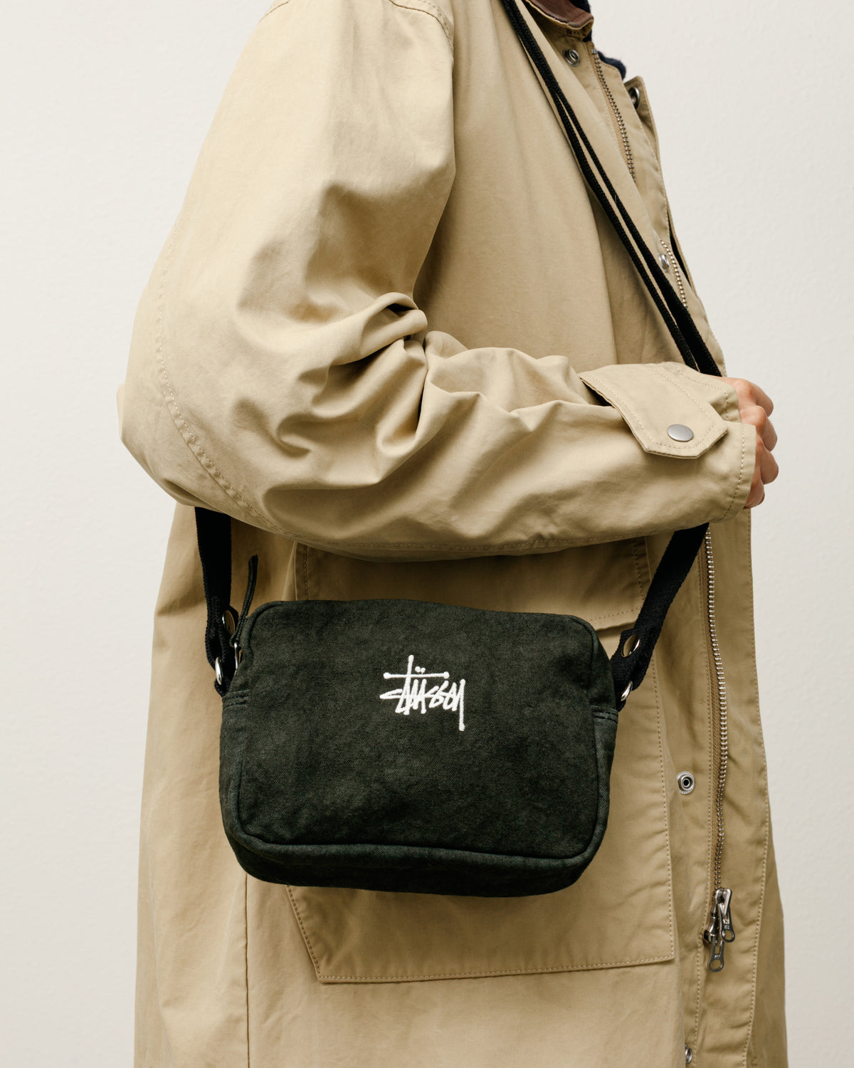 Canvas Side Pouch – Washed Black | Accessories | Stüssy Japan