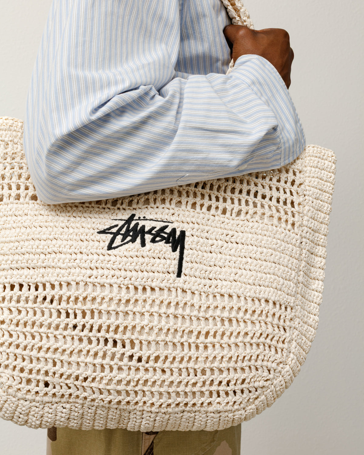 Woven Tote Bag – Ivory | Accessories | Stüssy Japan