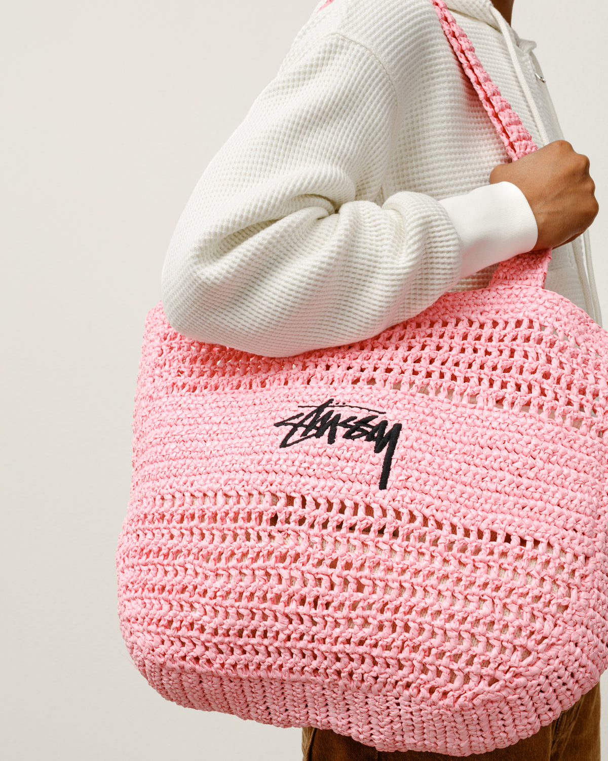 Woven Tote Bag – Light Pink | Accessories | Stüssy Japan