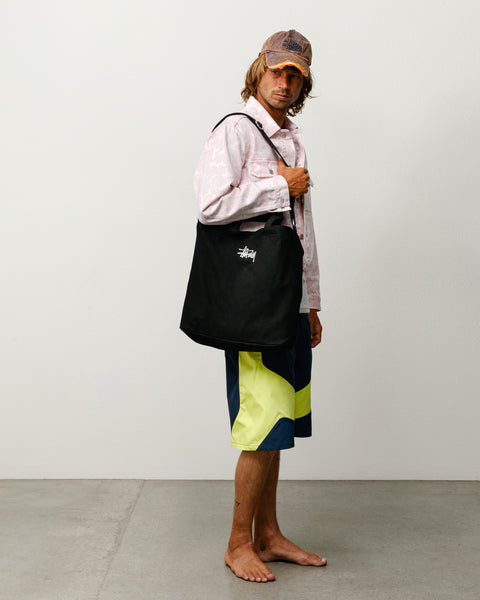 Canvas Crossbody Bag Unisex In Black