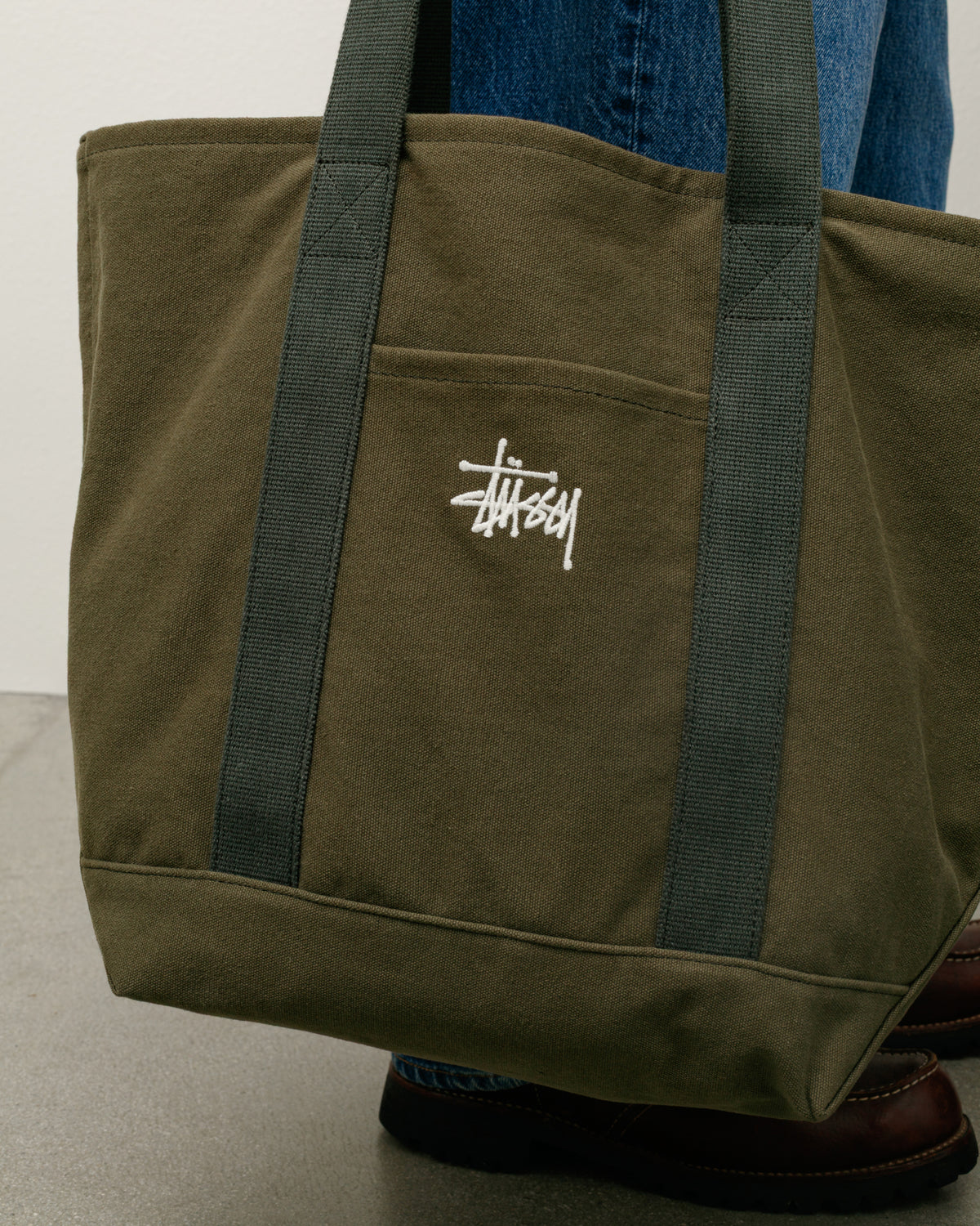 Canvas Market Tote – Green | Accessories | Stüssy Japan