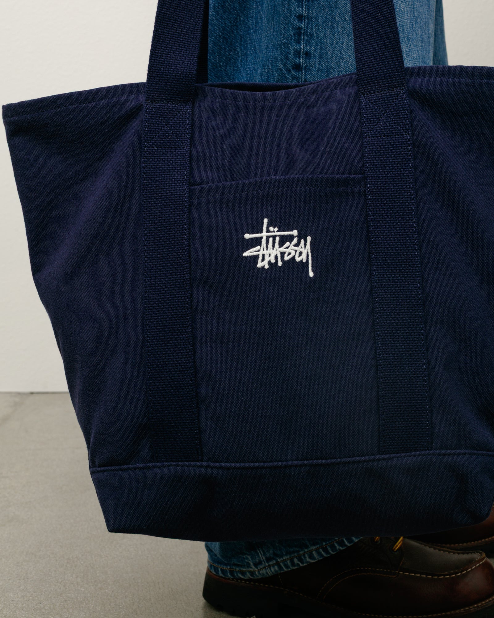 Canvas Market Tote – Navy | Accessories | Stüssy Japan