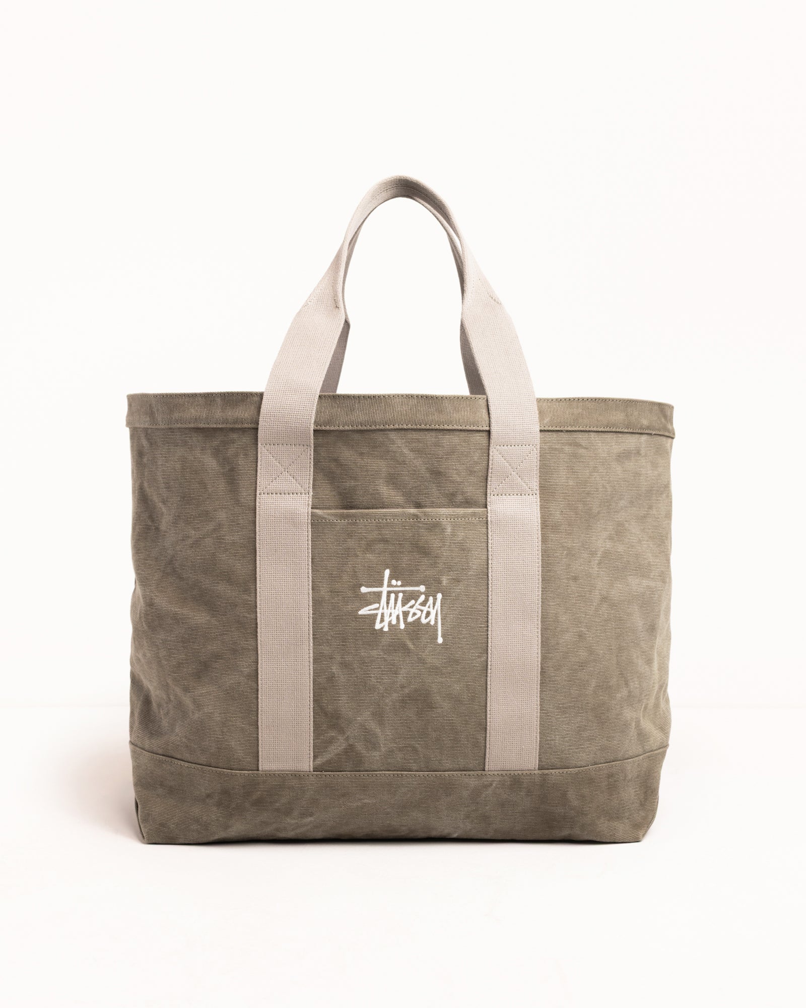 Waxed Canvas Extra Large Tote – Stone | Accessories | Stüssy Japan