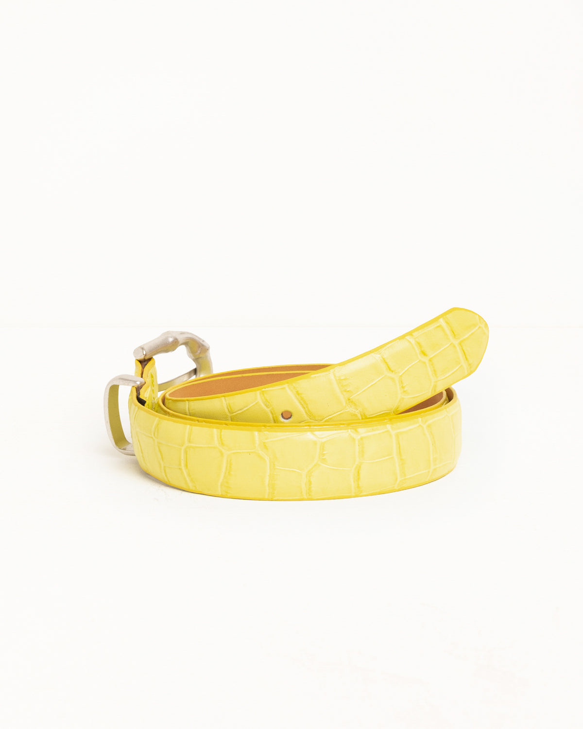 Bamboo Buckle Belt - Citron Croc | Accessories | Stüssy Japan