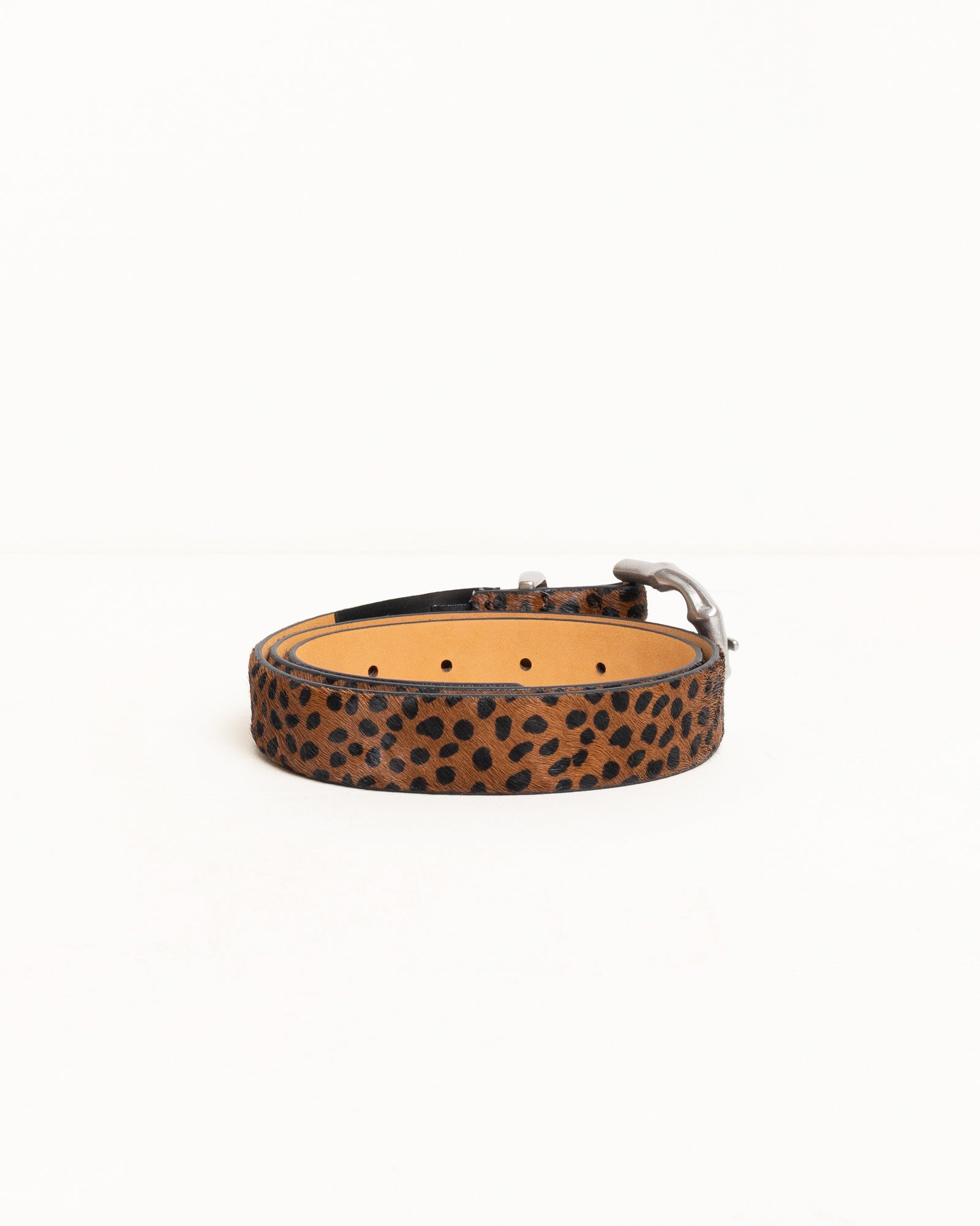 Bamboo Buckle Belt Accessories In Hairy Leopard Pattern