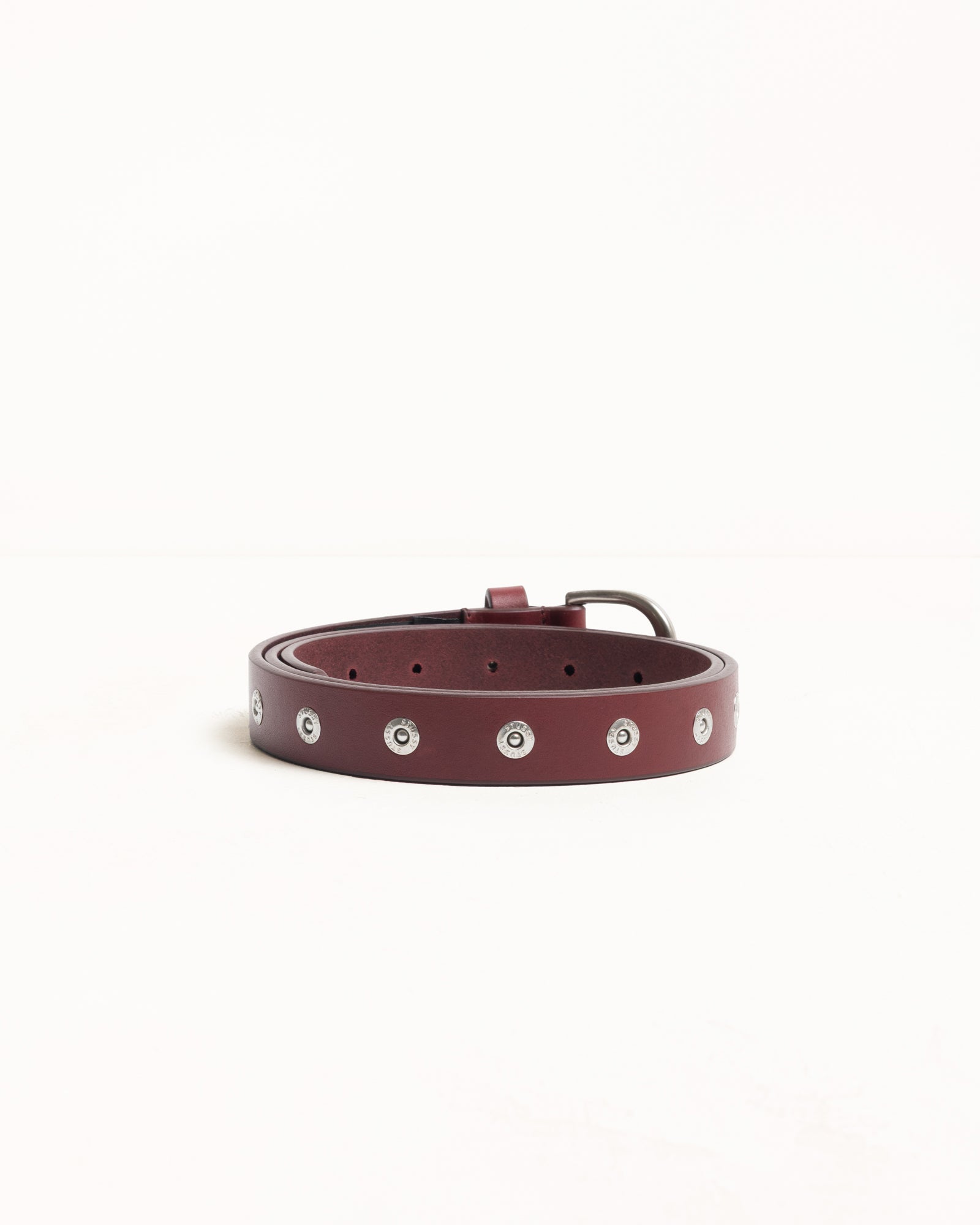 Rivet Stud Belt Accessories In Oxblood