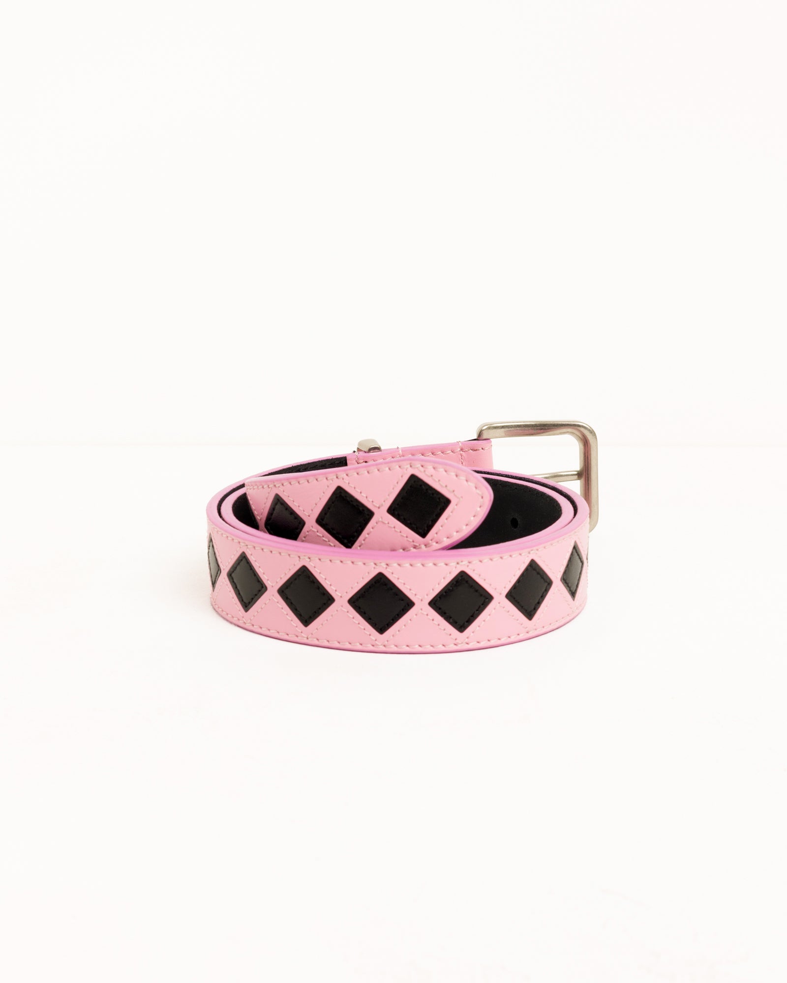 Argyle Leather Belt - Pink | Accessories | Stüssy Japan