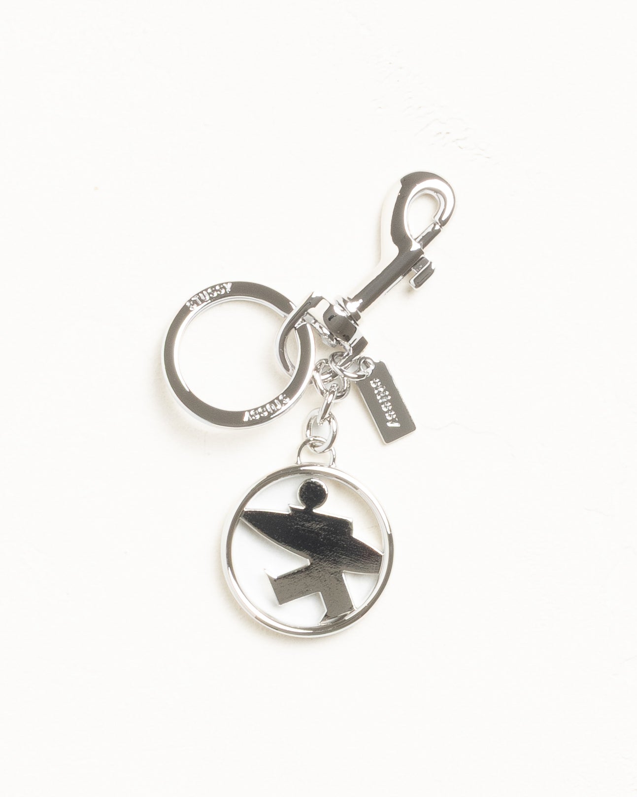 Surfman Keychain – Silver | Accessories | Stüssy Japan