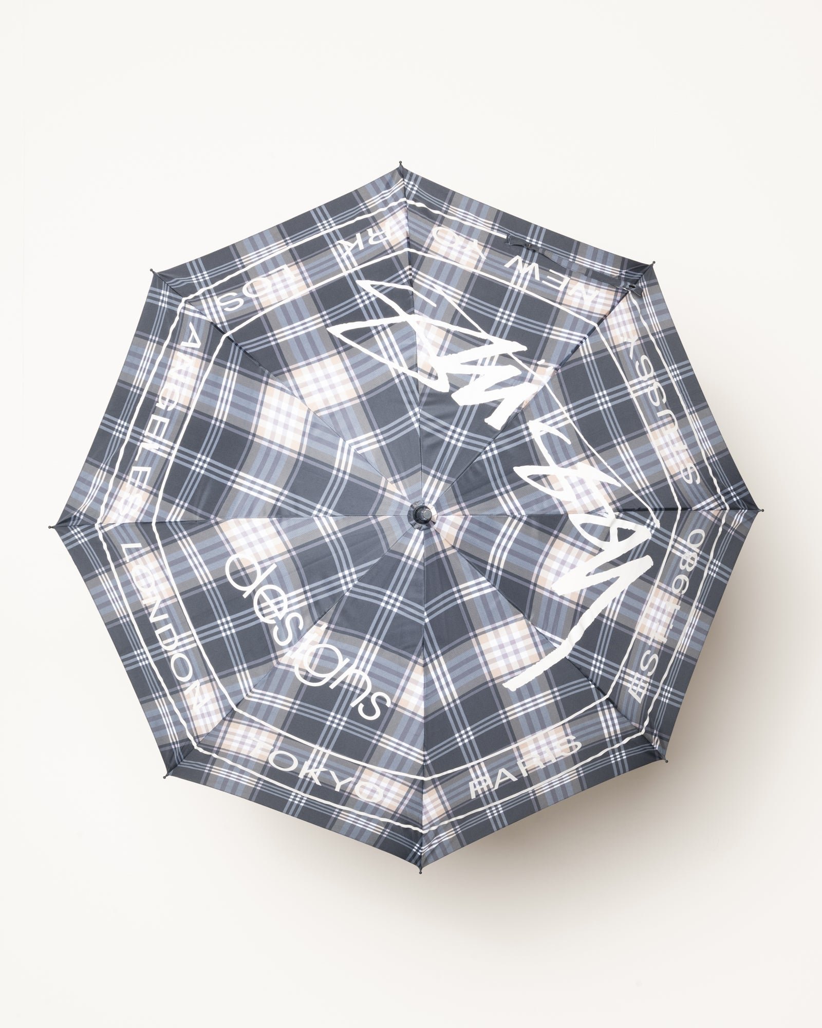 Dot Logo Umbrella Accessories In Grey Plaid