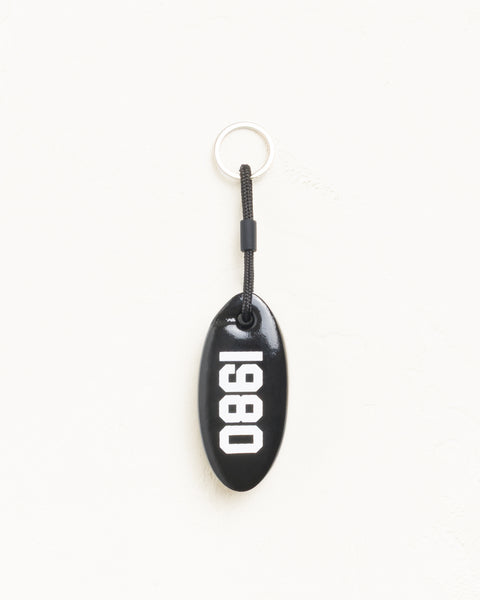 ブラックのビニールコーティングフォーム製Floatie Keychain、1980プリントのアクセサリー