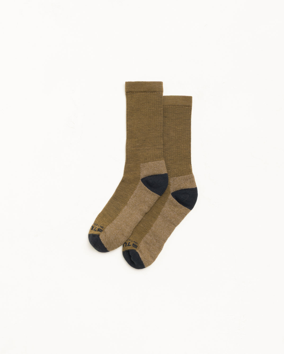 Light Merino Crew Sock Unisex In Marled Brown