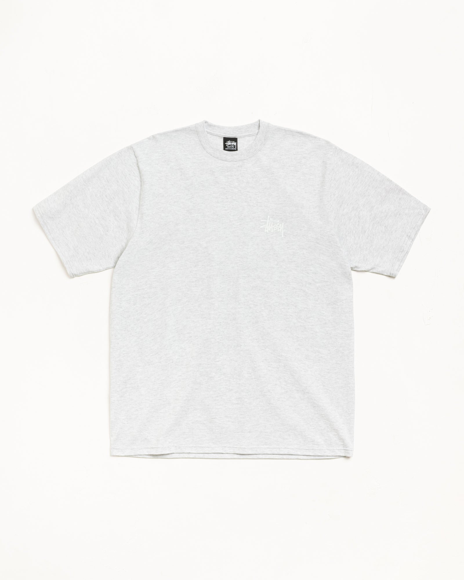Basic Stussy Tee Mens Short Sleeve In Ash Heather