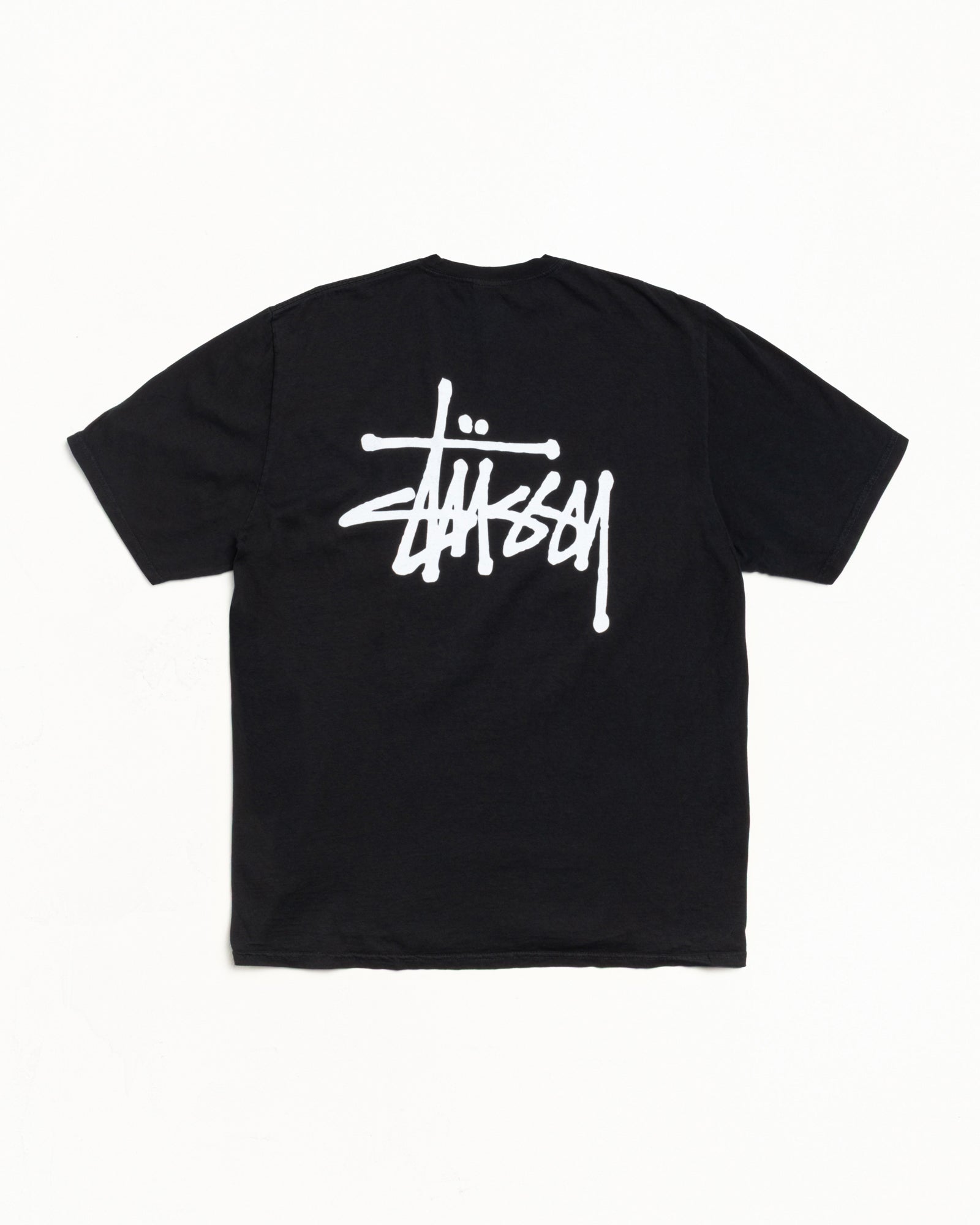 Basic Stussy Pig. Dyed Tee Mens Short Sleeve In Black