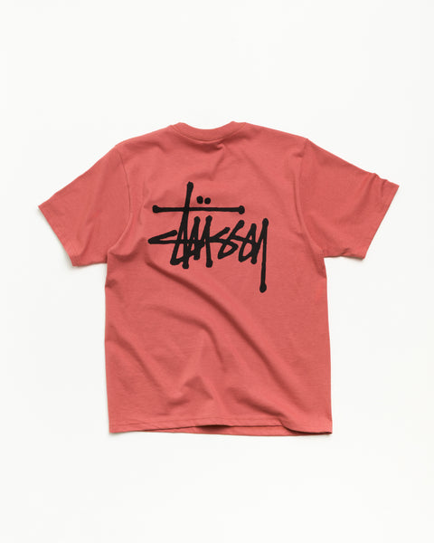 Basic Stüssy Tee ユニセックス対応の定番半袖Tシャツ、カラー: Clay（クレイ）
