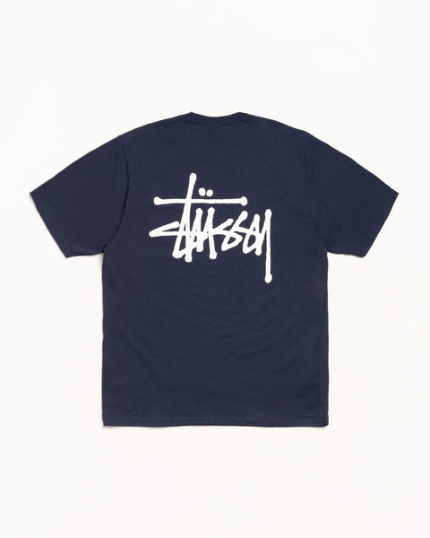 Basic Stussy Tee Mens Short Sleeve In Navy