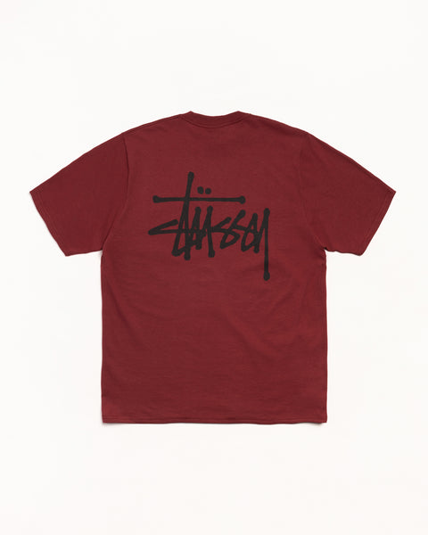 Basic Stussy Tee Mens Short Sleeve In Wine