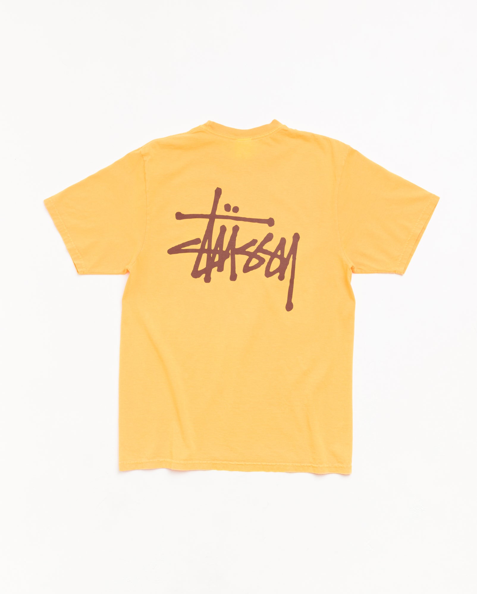 Basic Stussy Pig. Dyed Tee Unisex Short Sleeve In Marigold