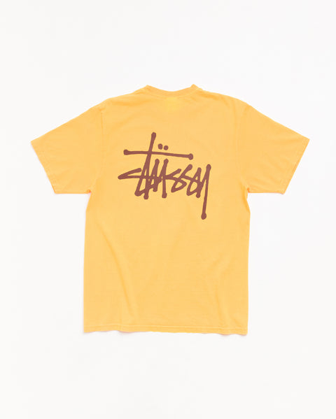 Basic Stussy Pig. Dyed Tee Unisex Short Sleeve In Marigold