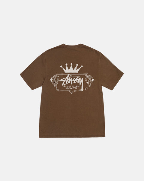 Stüssy Built To Last Tee Pigment Dyed Brown Shortsleeve