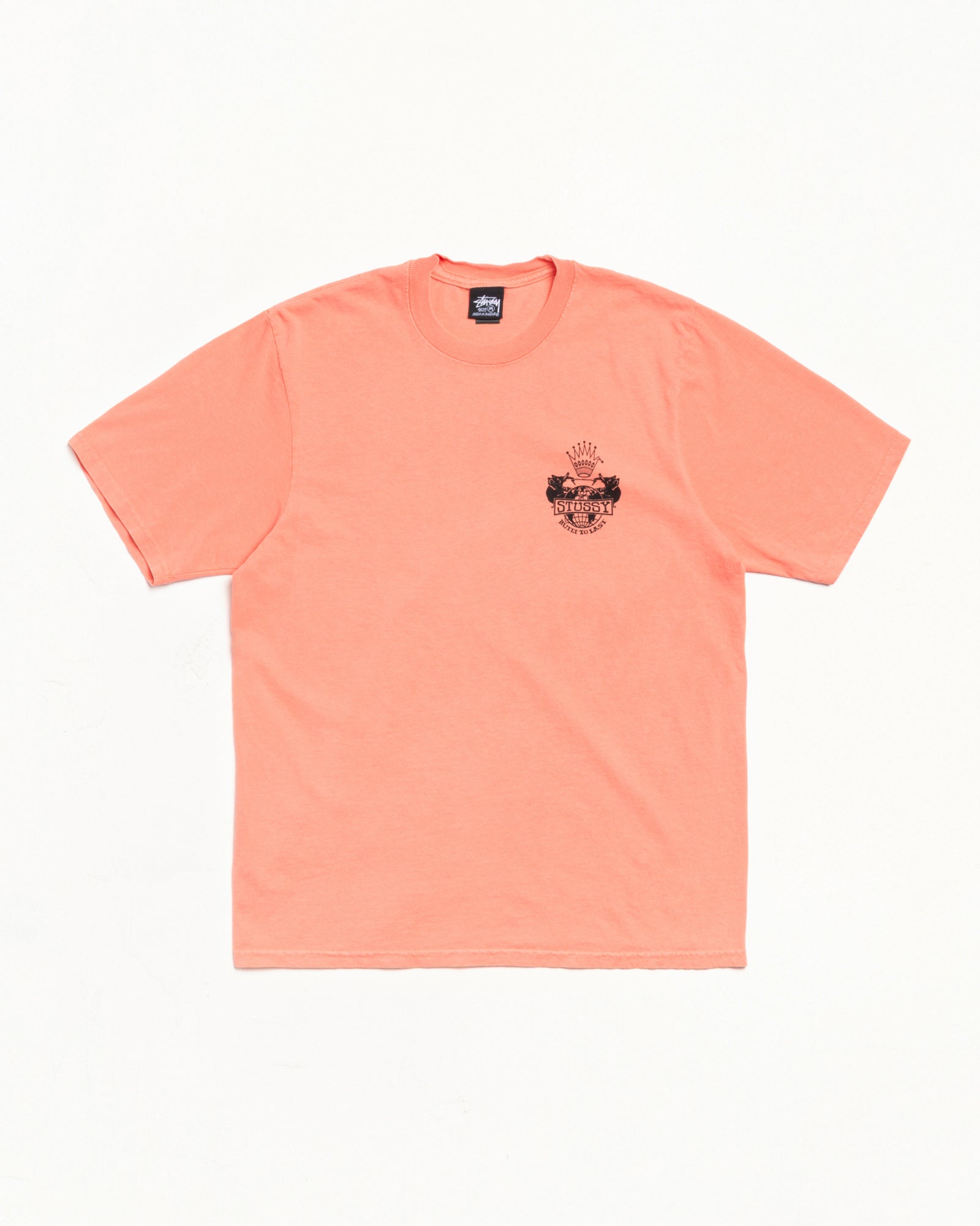 Built To Last Pig. Dyed Tee Mens Short Sleeve In Sherbert