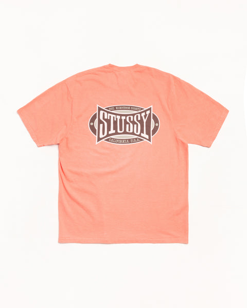 Champion Oval Pig. Dyed Tee Mens Short Sleeve In Sherbert