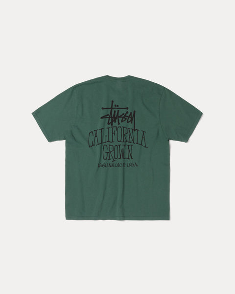 Cali Grown Pig. Dyed Tee Mens Short Sleeve In Pine