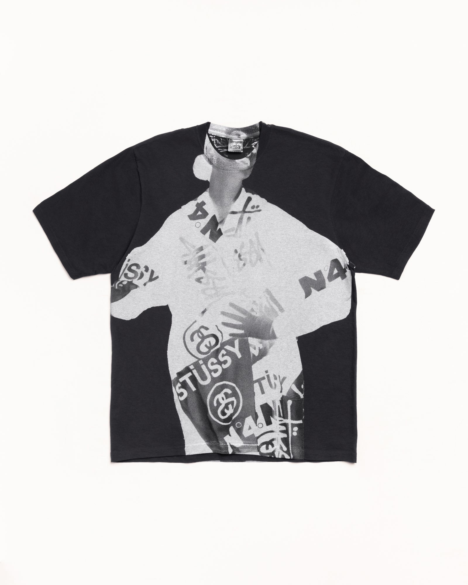 Lady Paris Pig. Dyed Tee Mens Short Sleeve In Faded Black