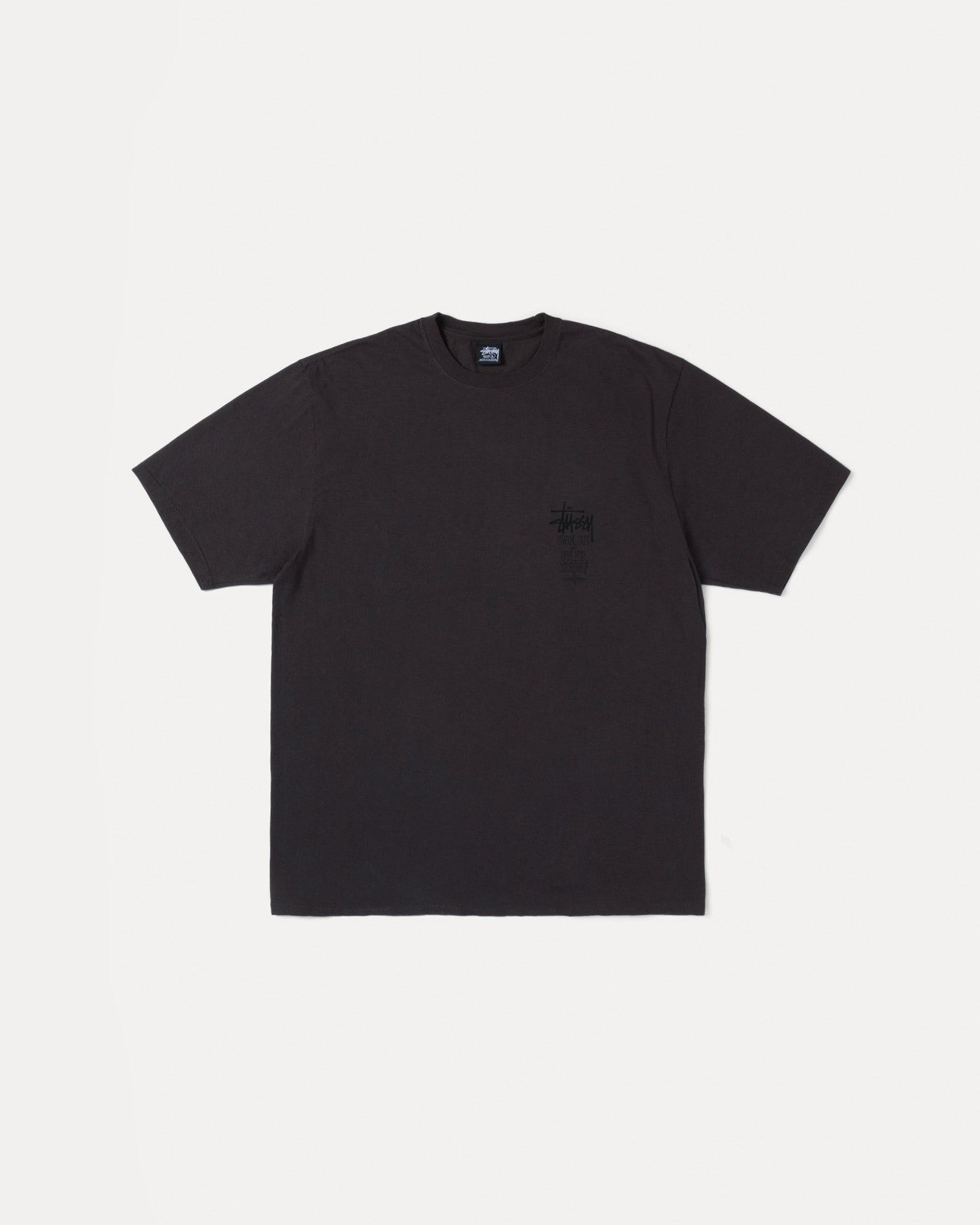 Swim Out Pig. Dyed Tee Mens Short Sleeve In Faded Black