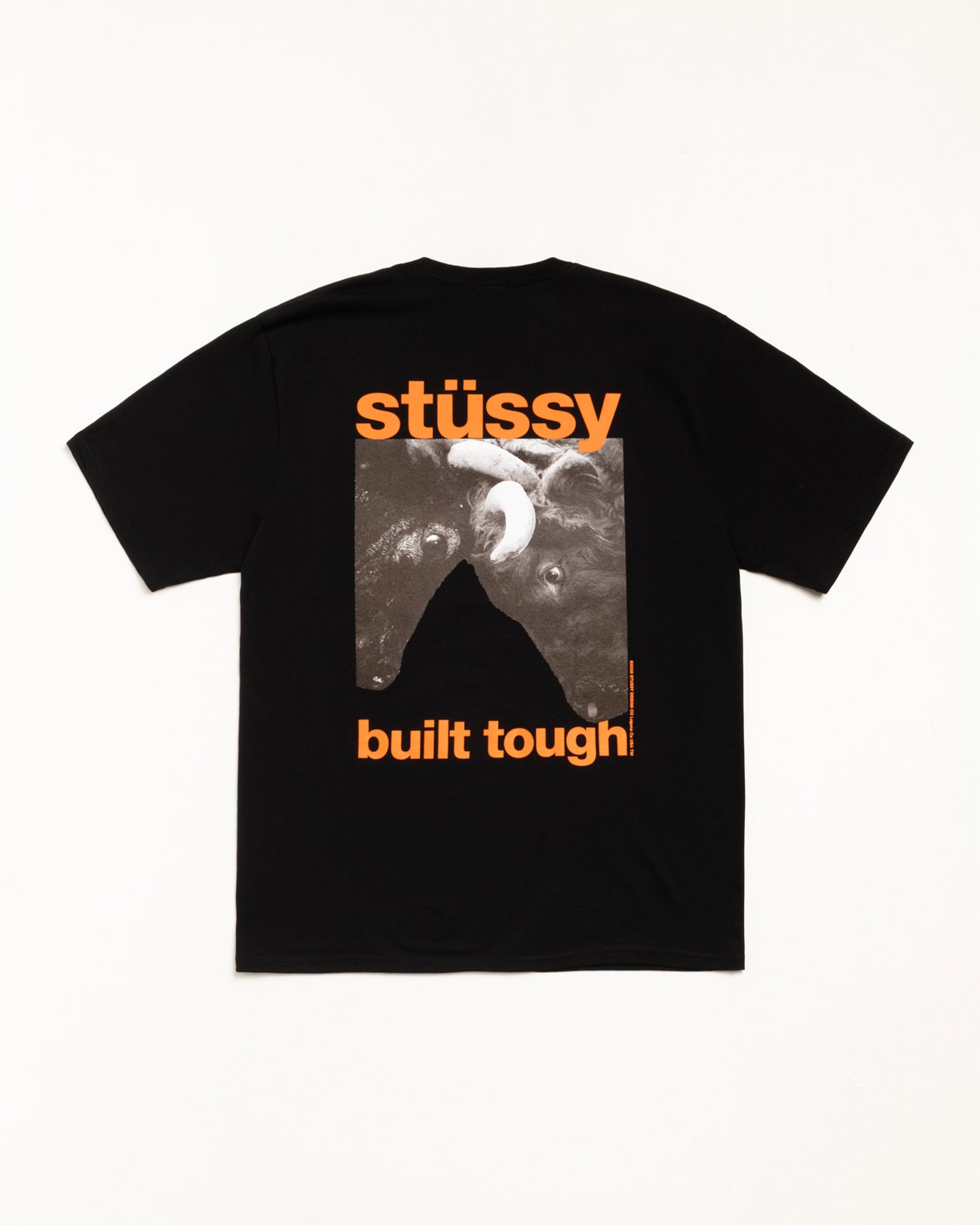 Stussy XL ブラック Tシャツ グラフィックプリント　激レア VINTAGE STUSSY SPELLOUT ABSTRACT BLACK MULTICOLOR 90's T SHIRT XL