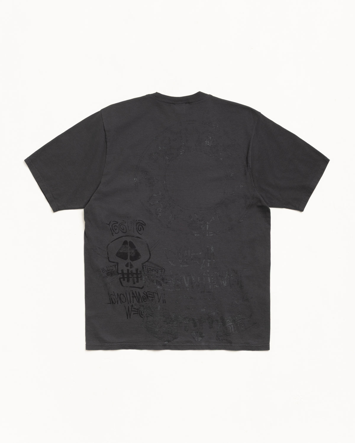 Skulls Tee Pigment Dyed – Faded Black | Tees | Stüssy Japan