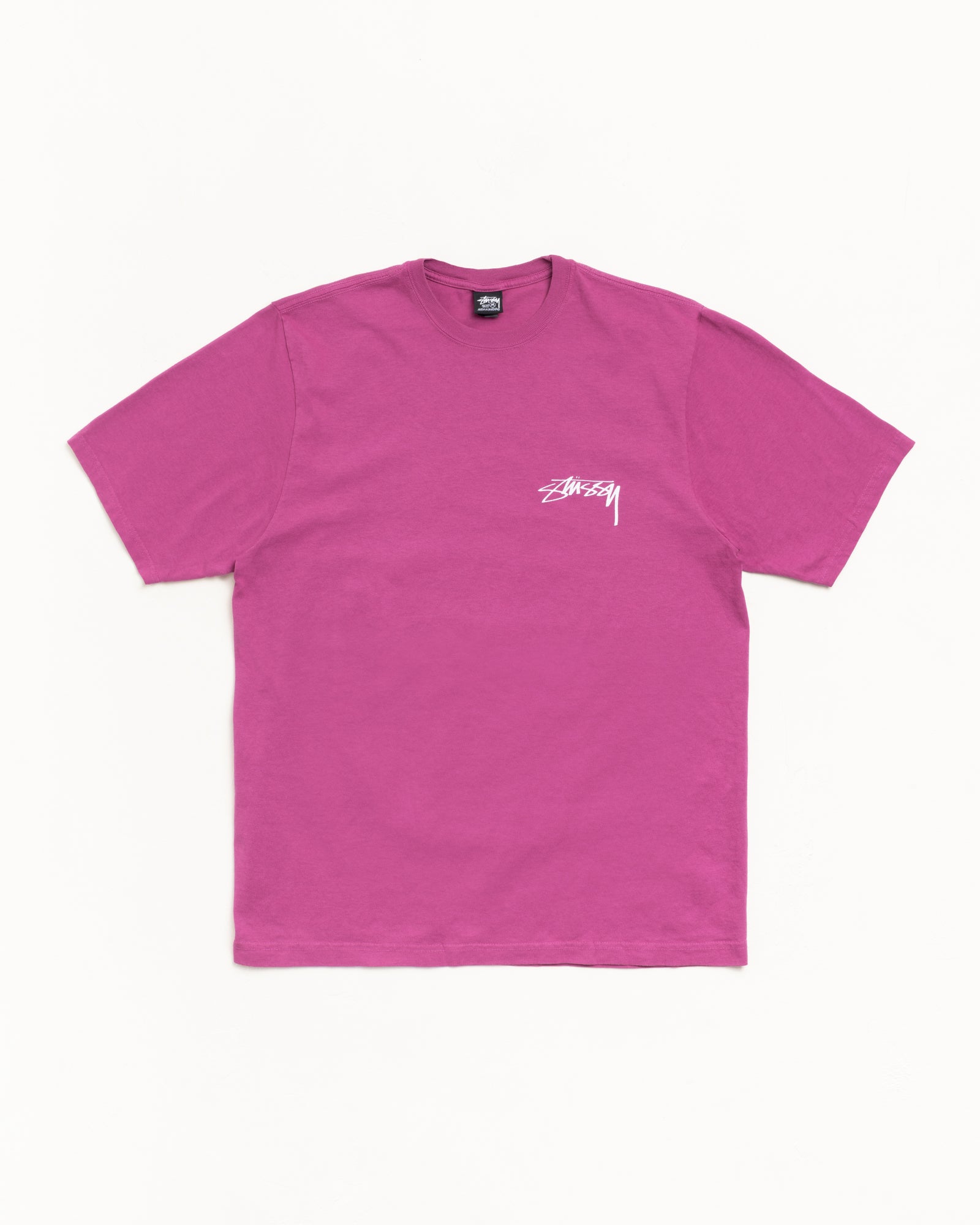 Skate Stack Pig. Dyed Tee Mens Short Sleeve In Berry