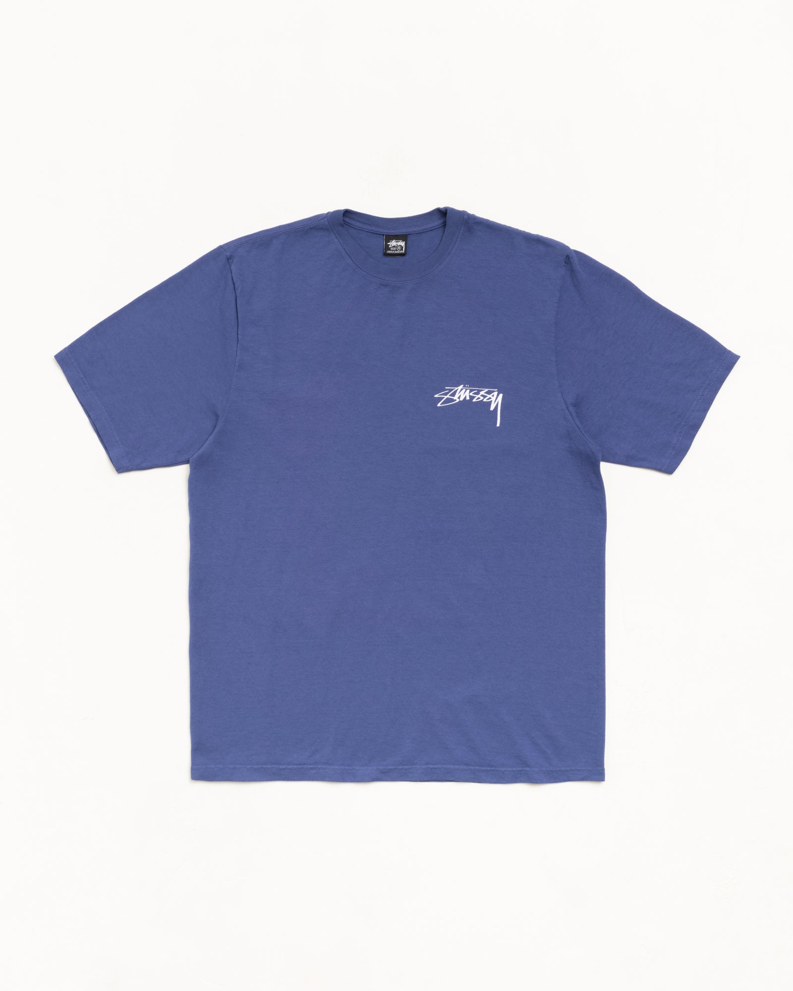 Skate Stack Pig. Dyed Tee Mens Short Sleeve In Indigo
