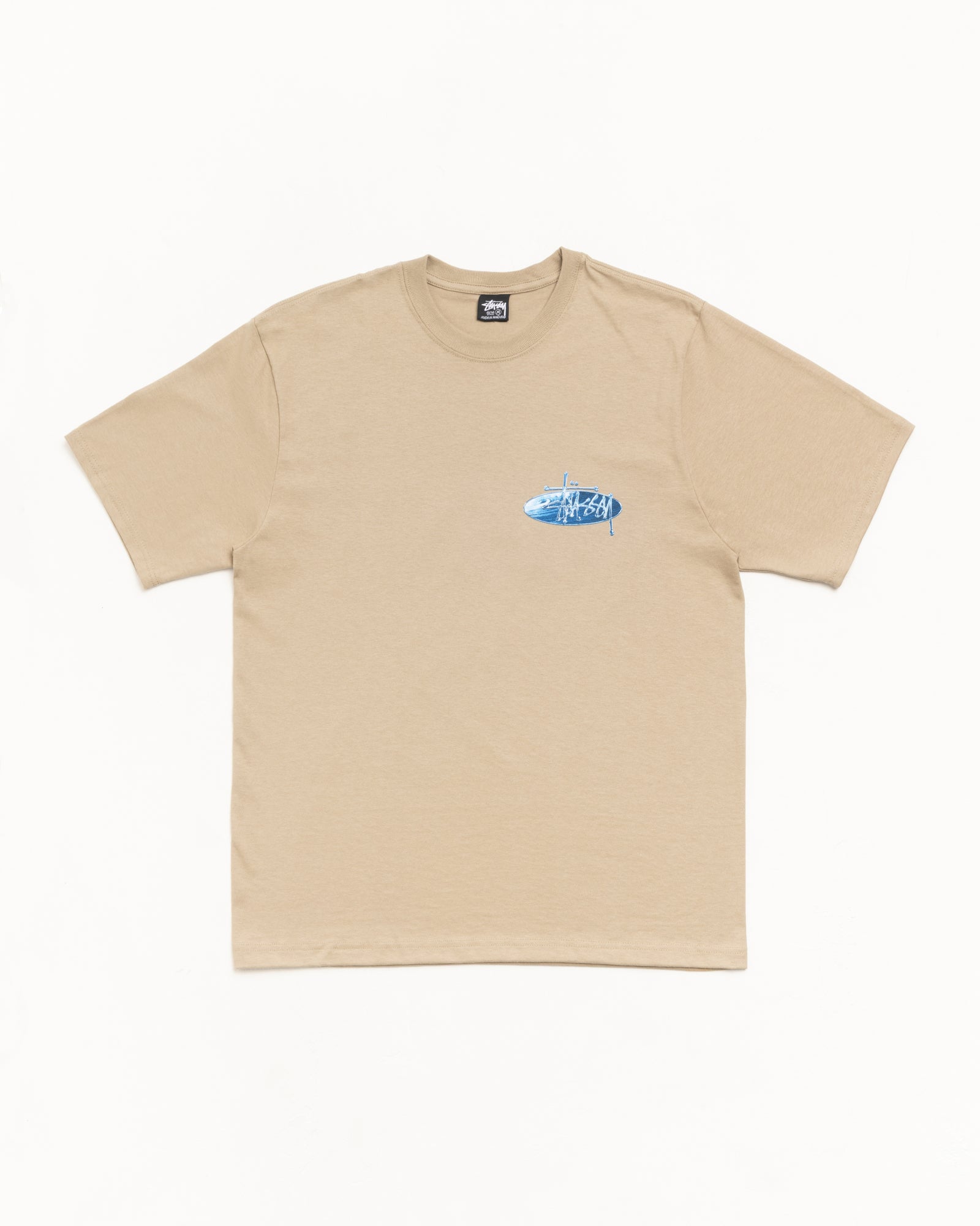 Wave Oval Tee Mens Short Sleeve In Khaki