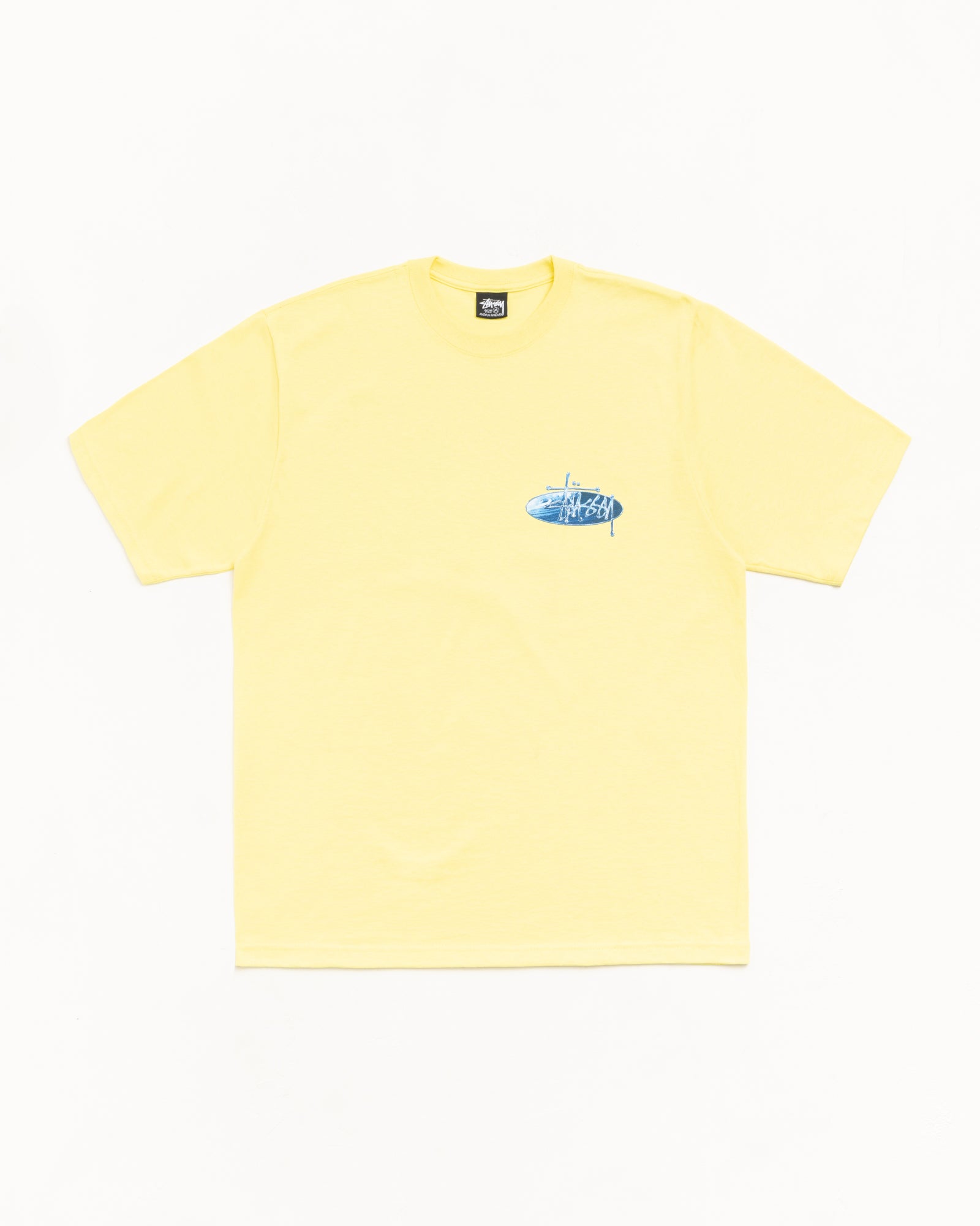 Wave Oval Tee Mens Short Sleeve In Lemon