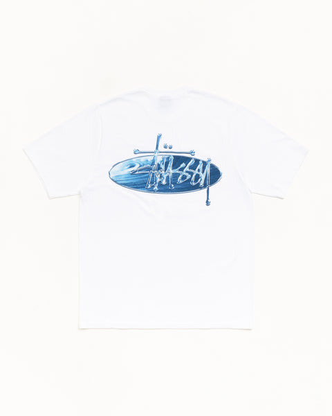Wave Oval Tee Mens Short Sleeve In White