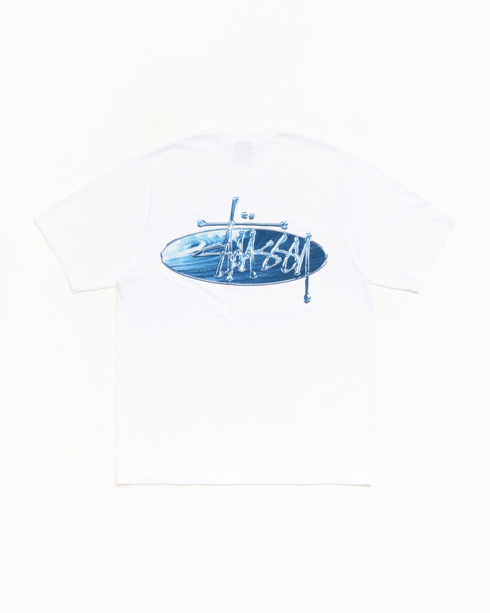 Wave Oval Tee Mens Short Sleeve In White