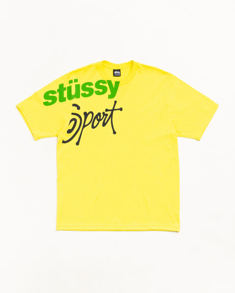 Stussy Sport Tee Unisex Short Sleeve In Lemon