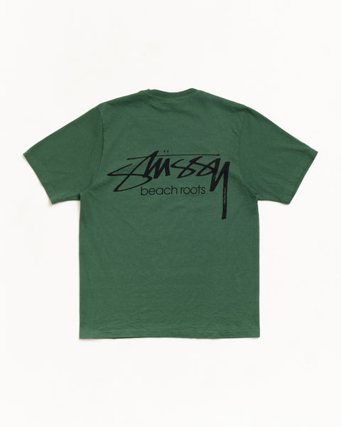 Beach Roots Pig. Dyed Tee Unisex Short Sleeve In Pine