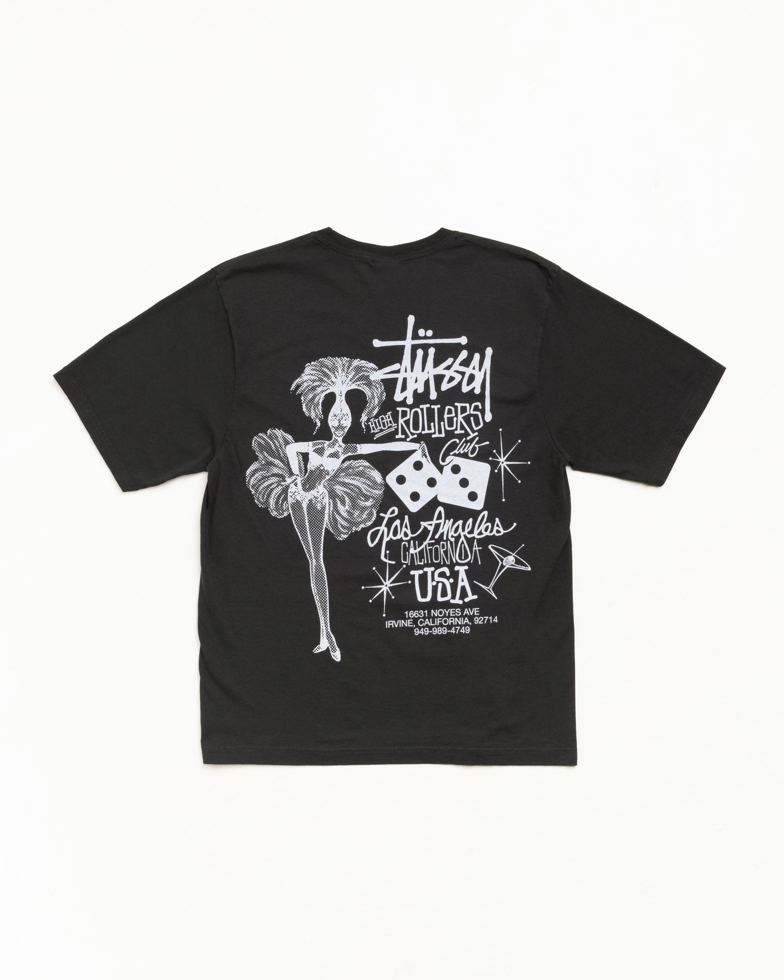 High Rollers Pig. Dyed Tee Unisex Short Sleeve In Faded Black