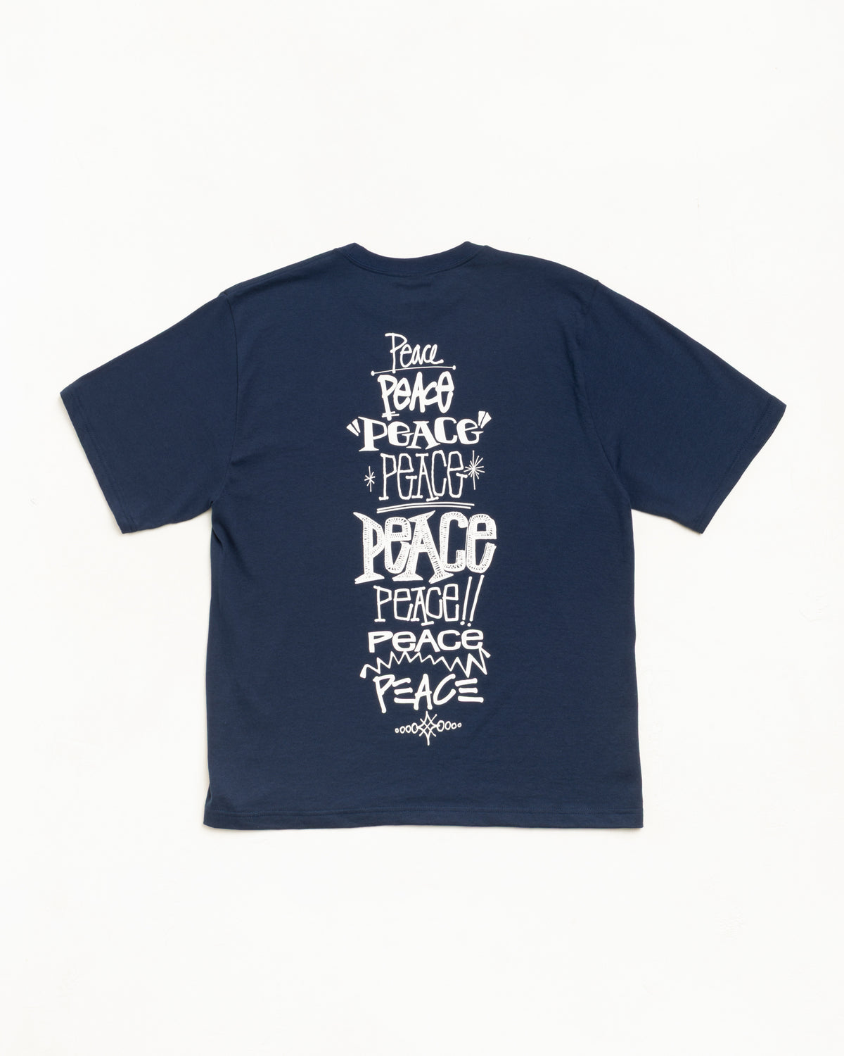 Peace Increased Tee Unisex Short Sleeve In Navy