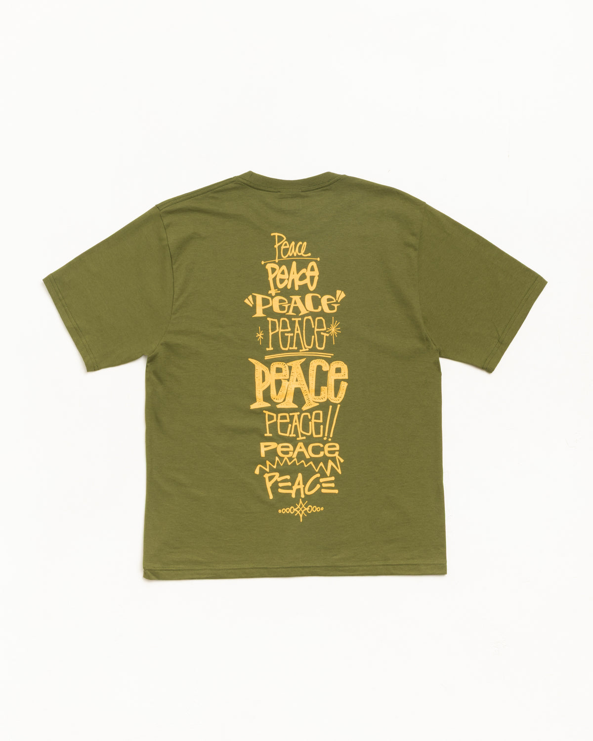 Peace Increased Tee Unisex Short Sleeve In Olive