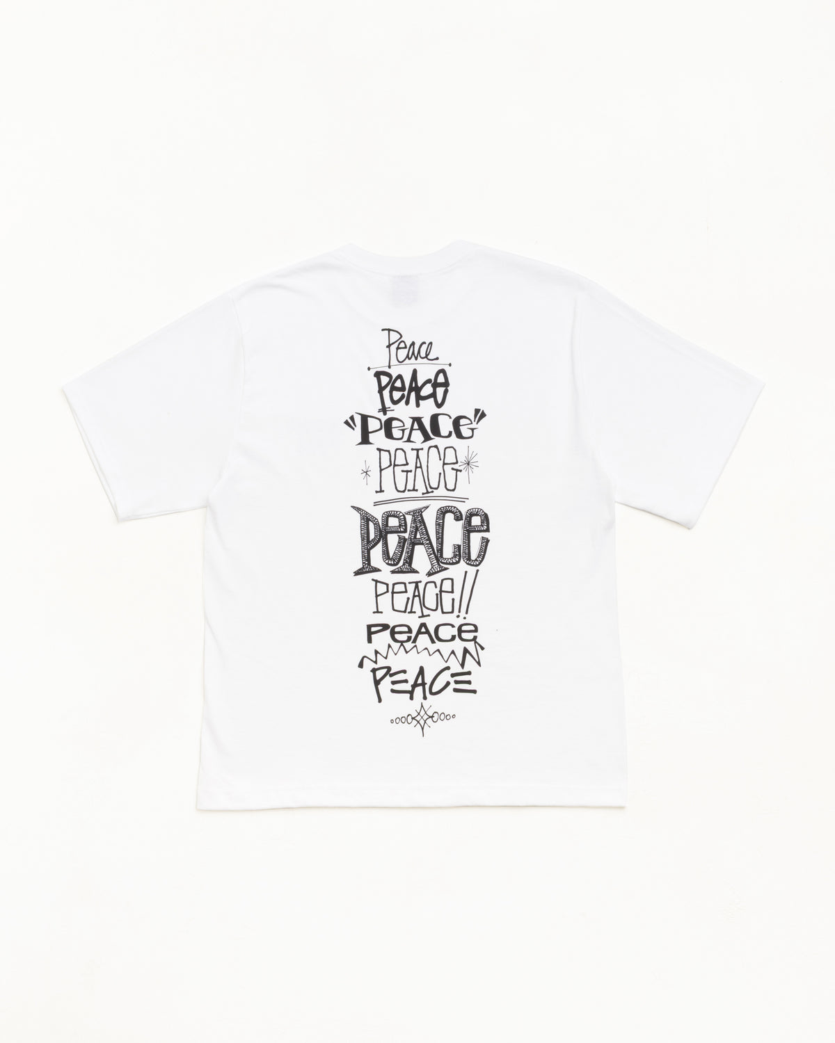 Peace Increased Tee Unisex Short Sleeve In White