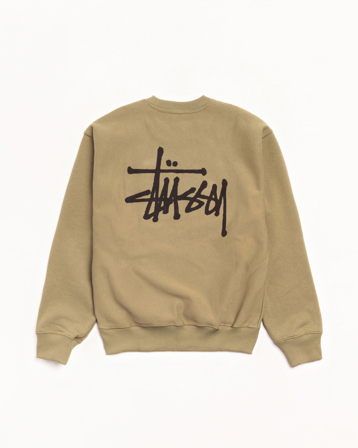 Basic Stüssy Crew – Army | Crew Sweats | Stüssy Japan