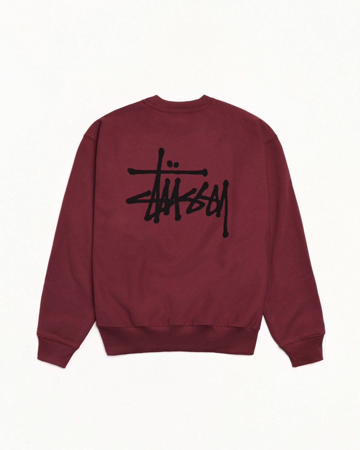 Basic Stüssy Crew – Wine | Tee & Sweats | Stüssy Japan