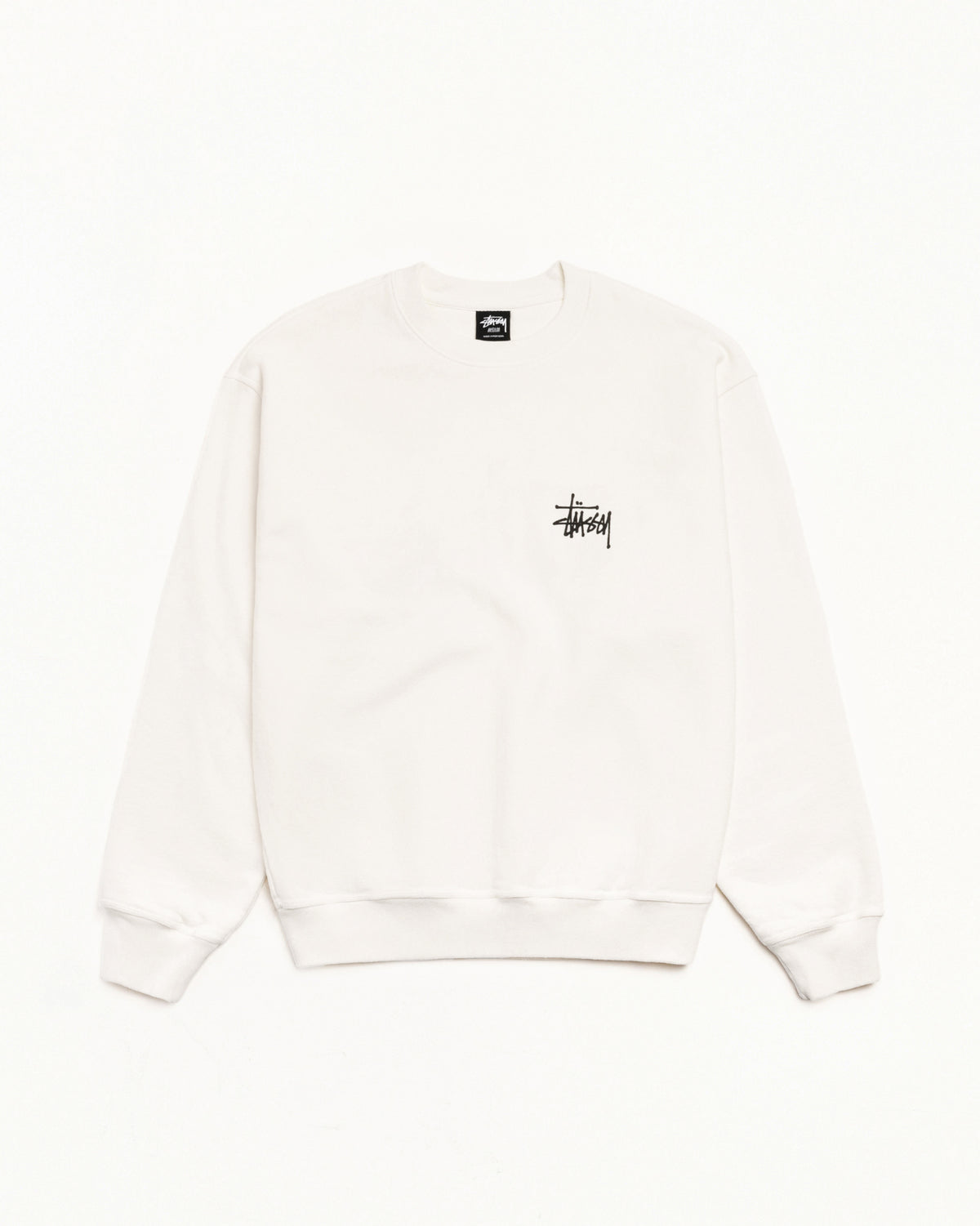 Basic Stüssy Crew Pigment Dyed – Natural | Tee & Sweats | Stüssy Japan