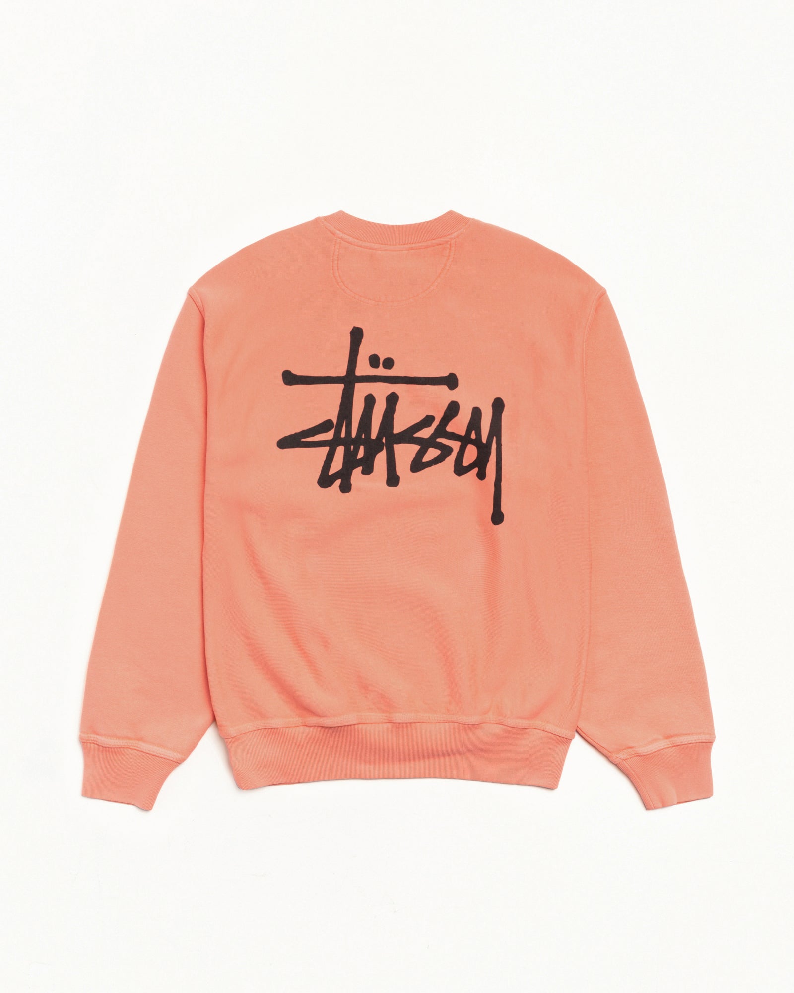 Basic Stussy Pig. Dyed Crew Mens Long Sleeve In Sherbert