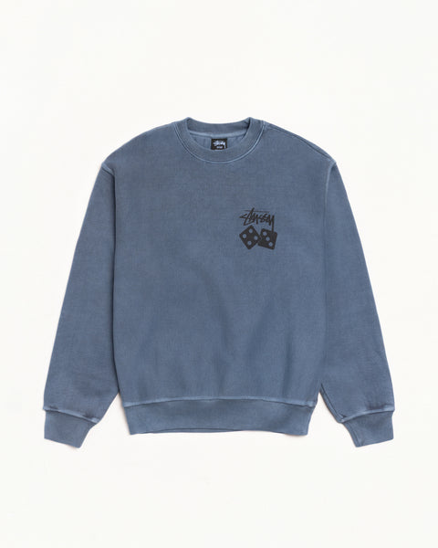 Dice Pig. Dyed Crew Mens Long Sleeve In Navy