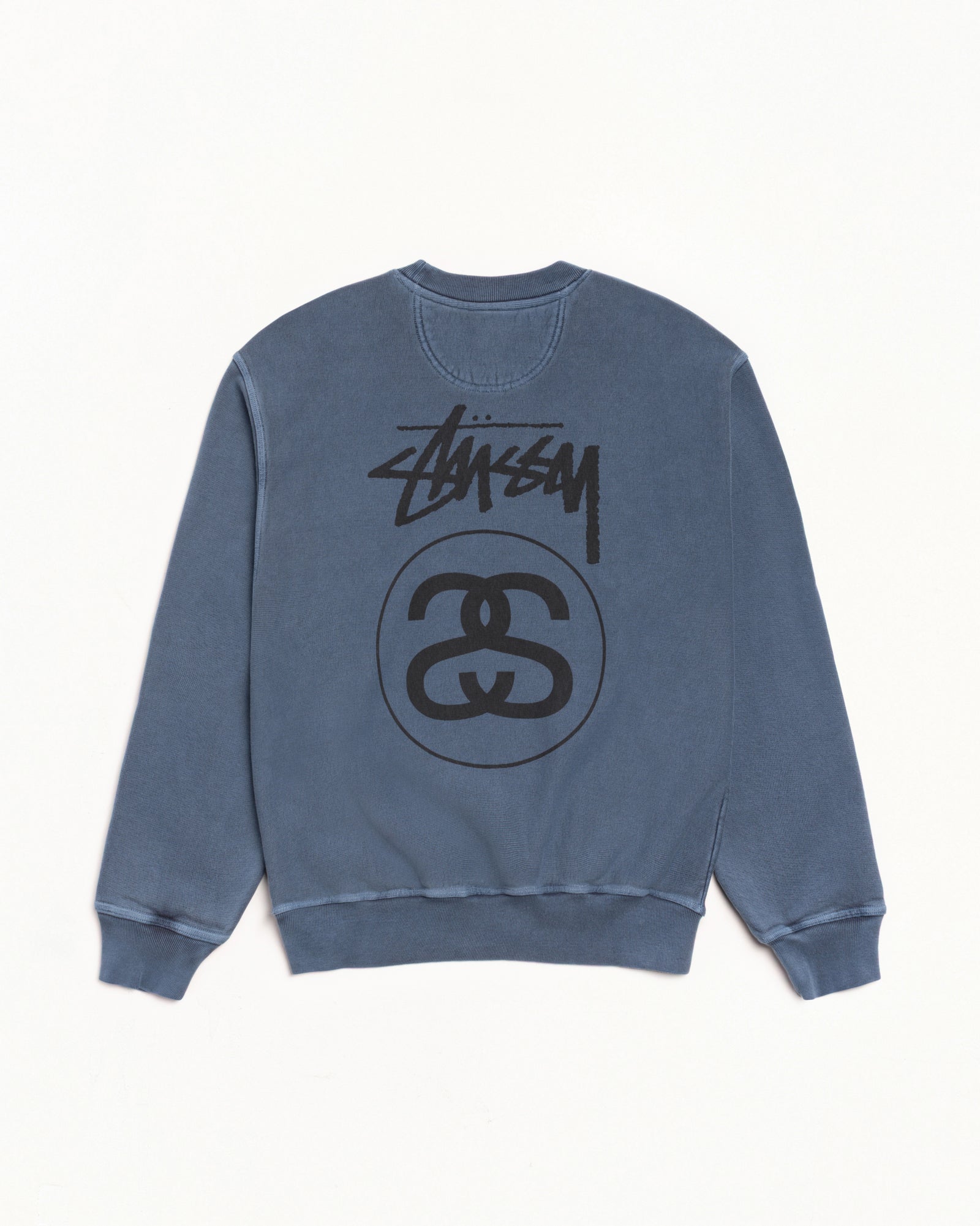 Stock Link Crew Pigment Dyed – Navy | Sweats | Stüssy Japan